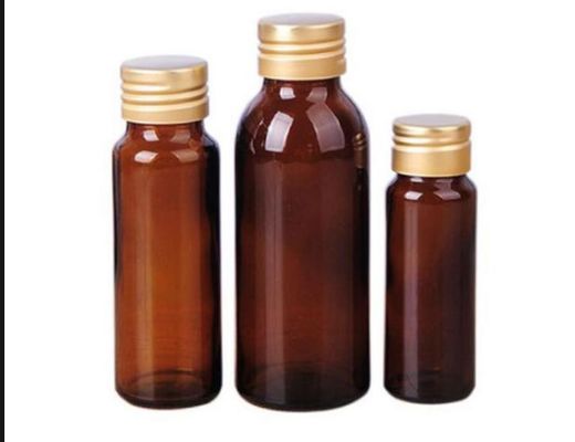 بطری مایع خوراکی 250 میلی لیتری شیشه ای کهربایی شکل گرفته از لیوان سودا