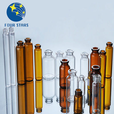 کیفیت  10ml Clear Amber Screw Cap Vials Neutral Borosilicate Glass کارخانه