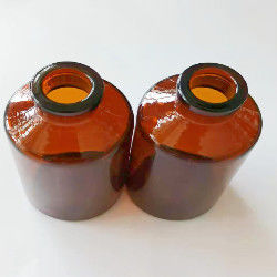 ویال شیشه فله ای گرد کهربایی YBB شیشه بوروسیلیکات خنثی